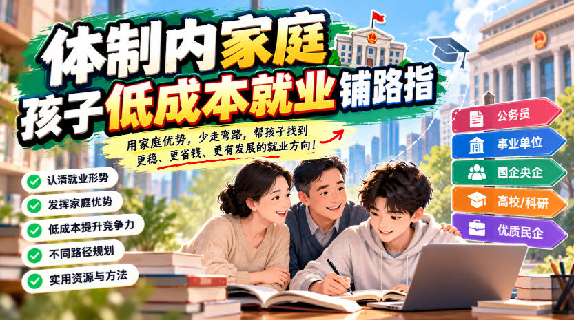 某公众号付费文章：体制内家庭，孩子低成本就业铺路指